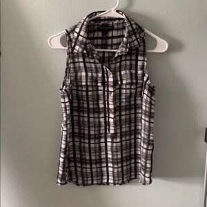 Black and White Work Tank Top